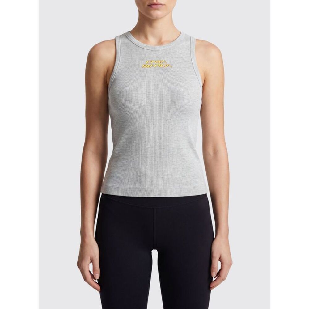 Casablanca Women Sleeveless Sports Cotton Top Casablanca With Embroidered Logo